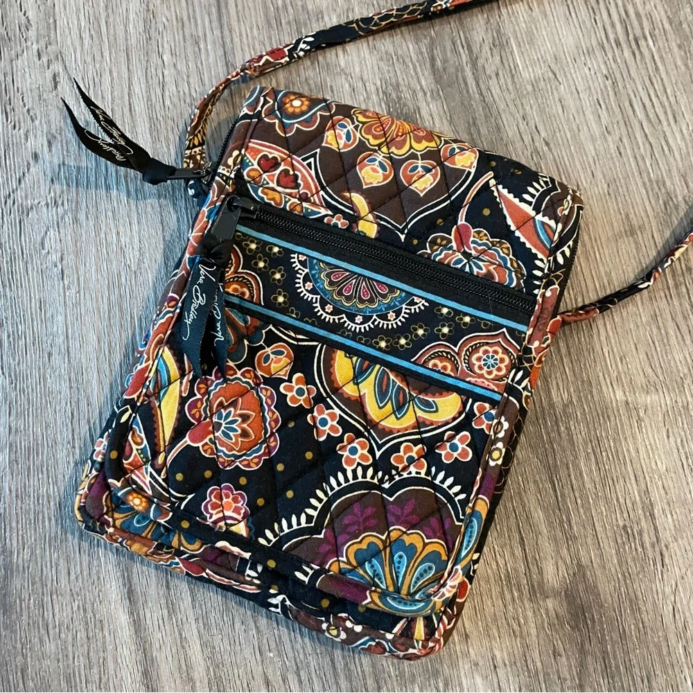 VERA BRADLEY Mini Hipster Kensington Print Quilted Cotton Crossbody Bag